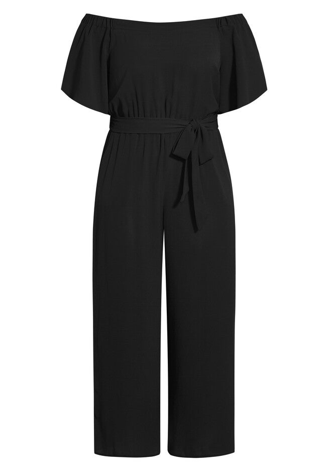 Off Shoulder Jumpsuit - black, BLACK, alternate image number 3