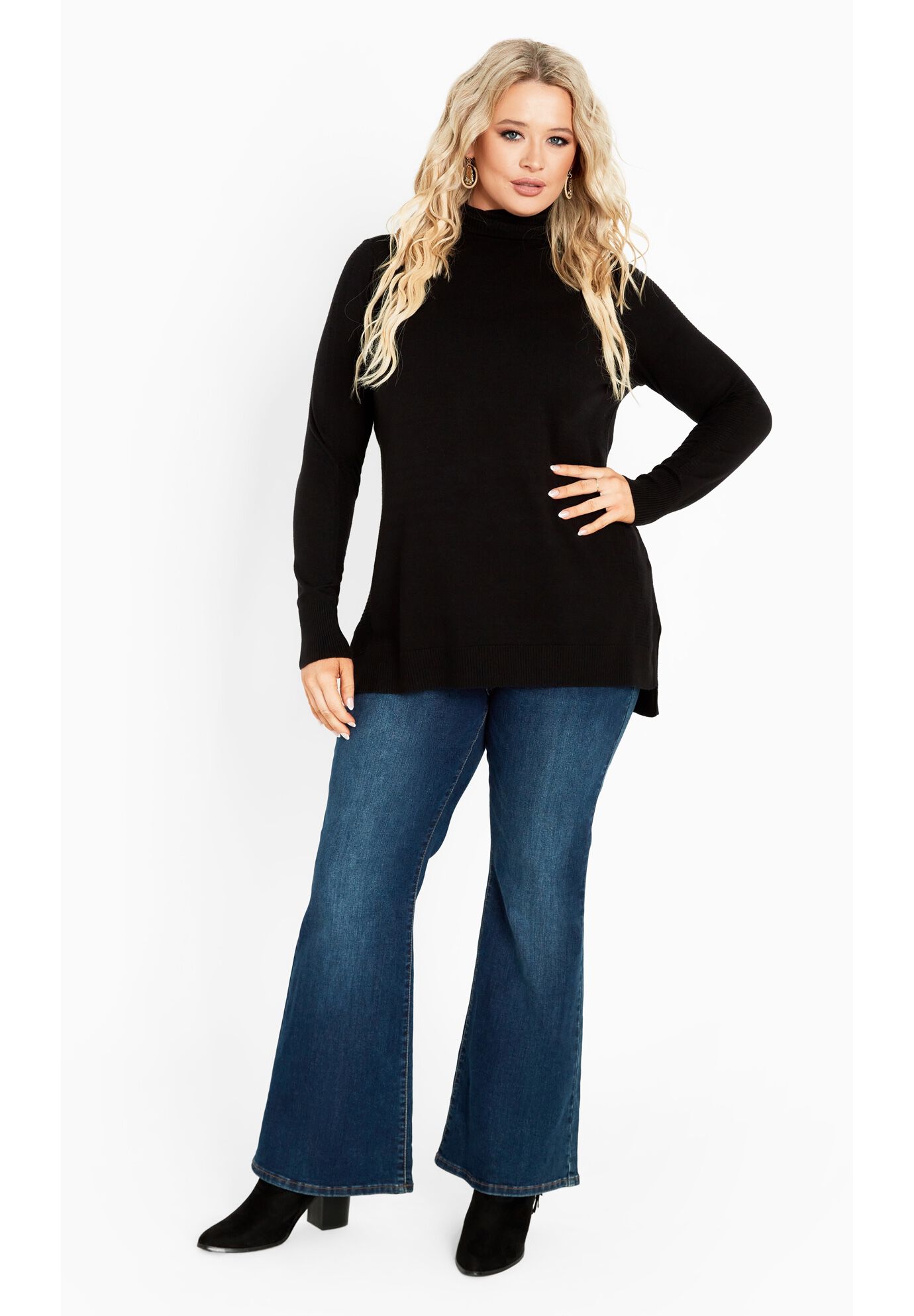 Fern Sweater, BLACK, alternate image number 2