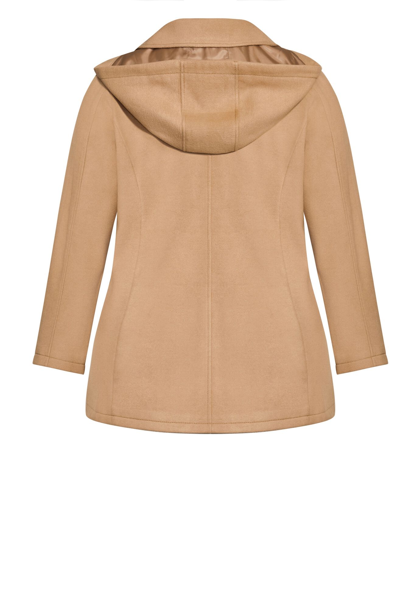 Faux Wool Peacoat, CAMEL, alternate image number 6
