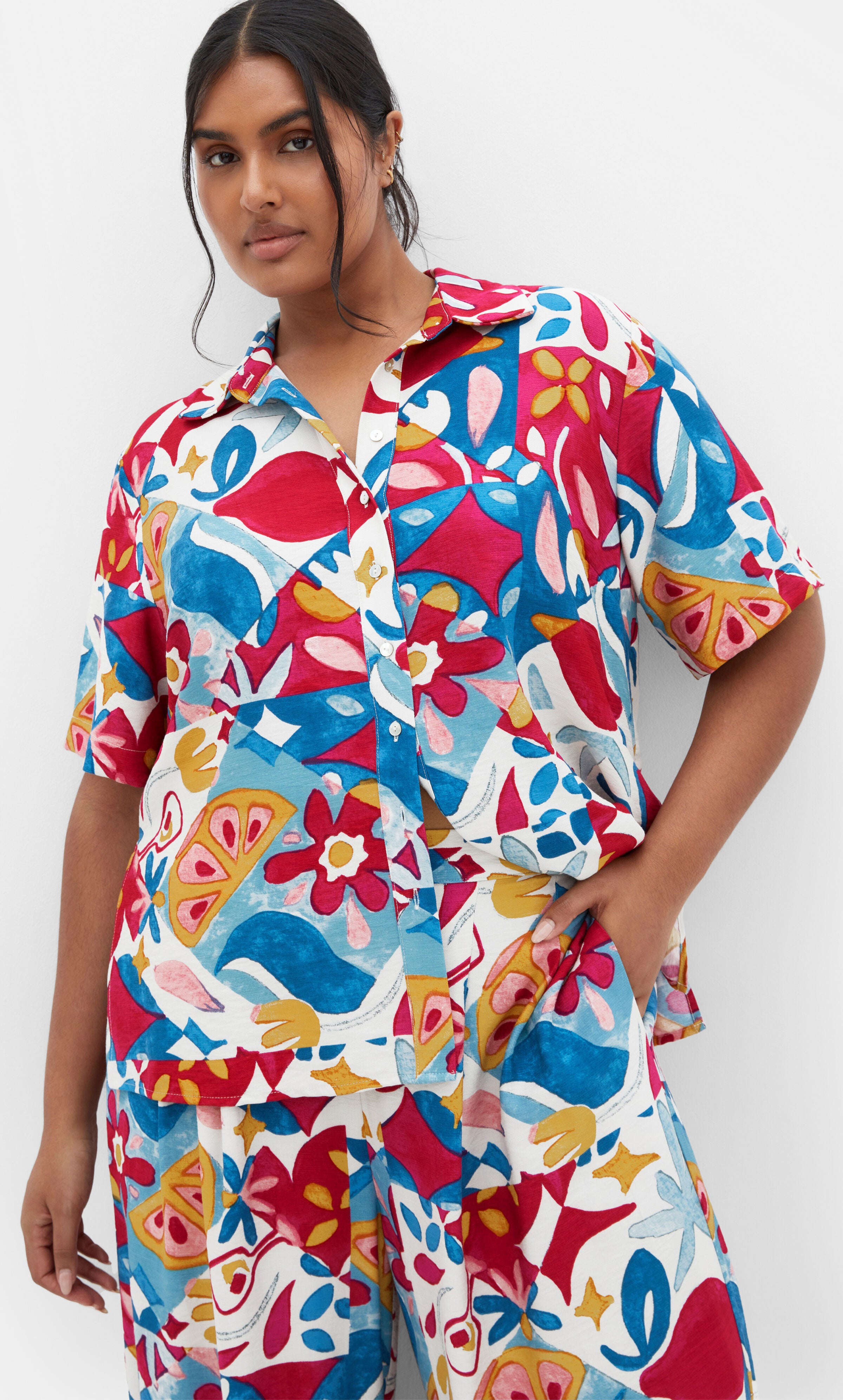 Mosaic Shirt - print, BLUE, alternate image number 4