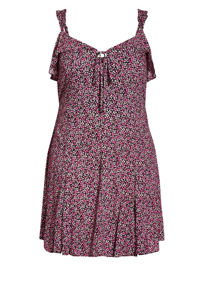 Foolish Ditsy Dress - black, BLACK, alternate image number null