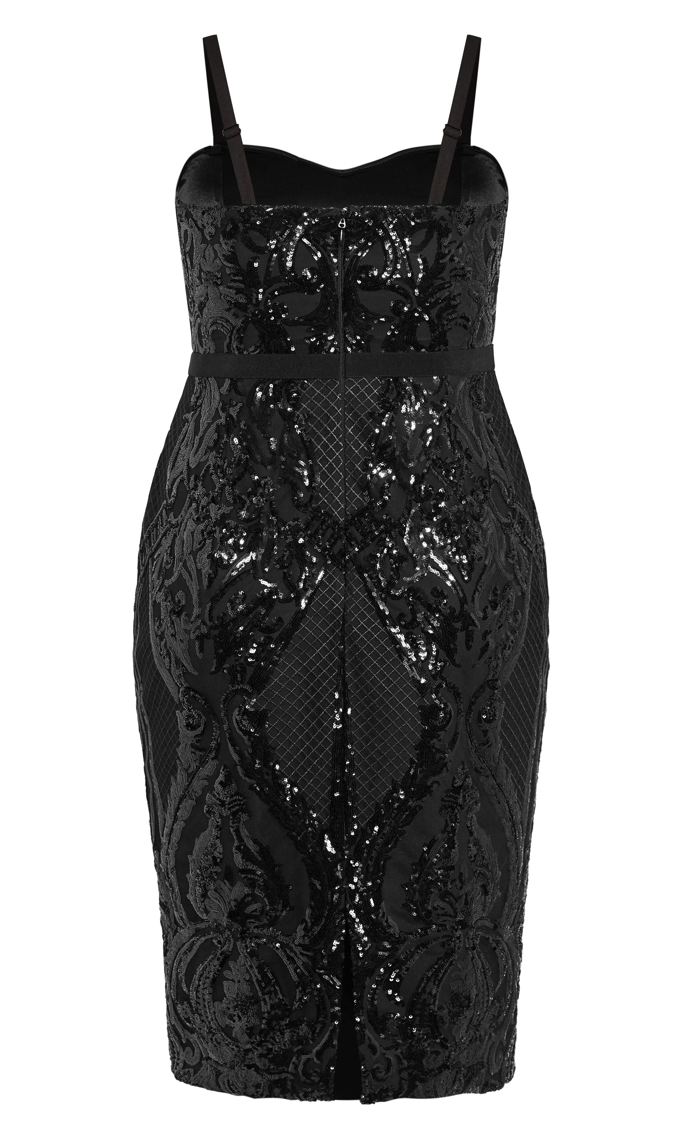 Sequin Sofia Dress - black, BLACK, alternate image number 7