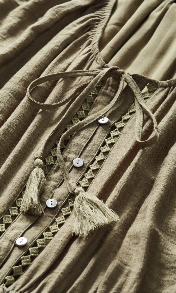 Harlow Lace Playsuit - khaki, GREEN, alternate image number 5