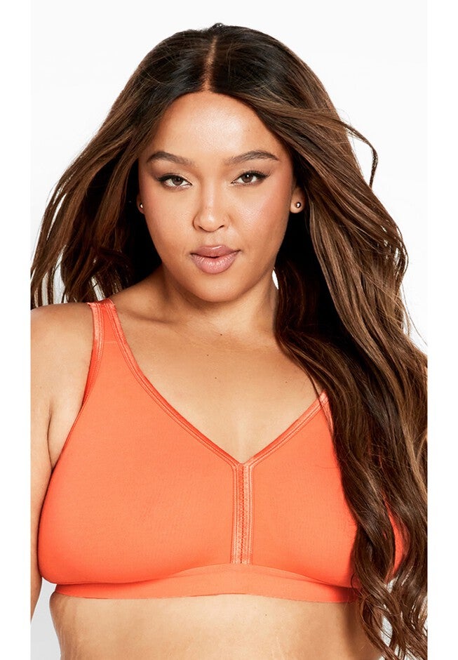 Fashion Cotton Bra, LIVING CORAL, hi-res image number 0