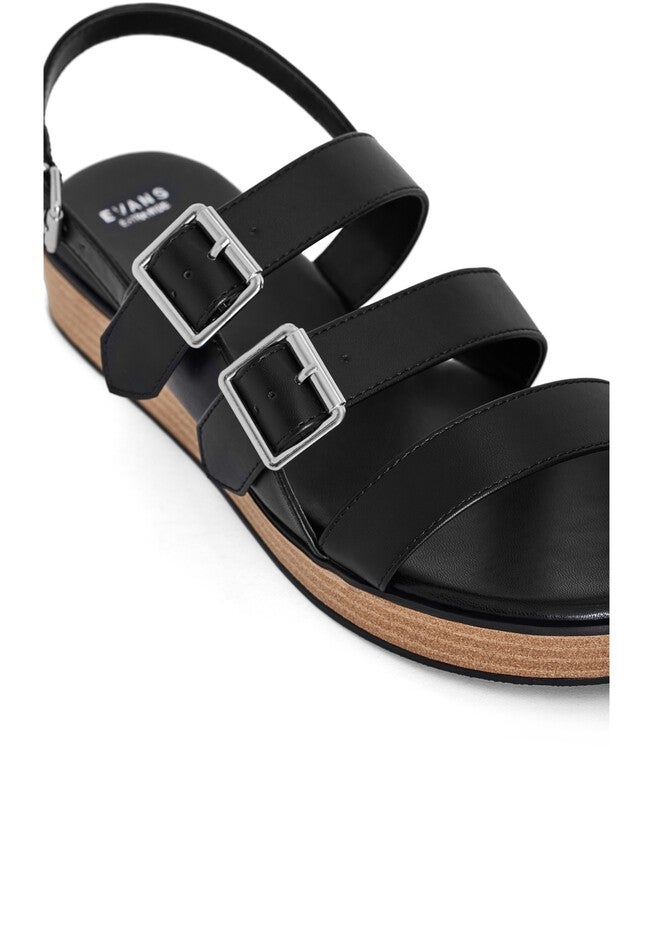 Brady Buckle Wedge, BLACK, alternate image number null