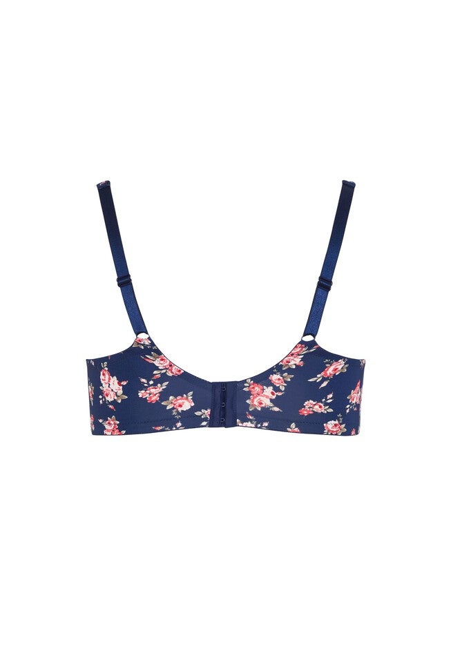 Soft Caress Print Bra, NAVY FLORAL, alternate image number null