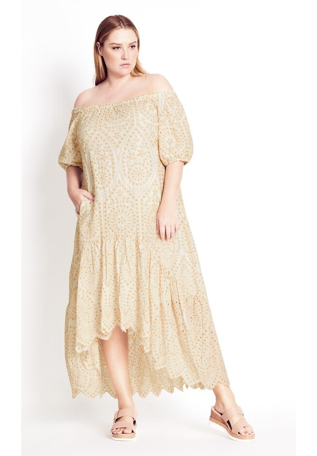 Sweet Love Embroidered Dress - ivory, WHITE, hi-res image number null