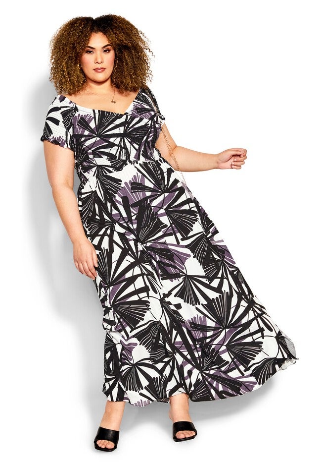 Skye Print Maxi Dress - ivory, WHITE, hi-res image number null