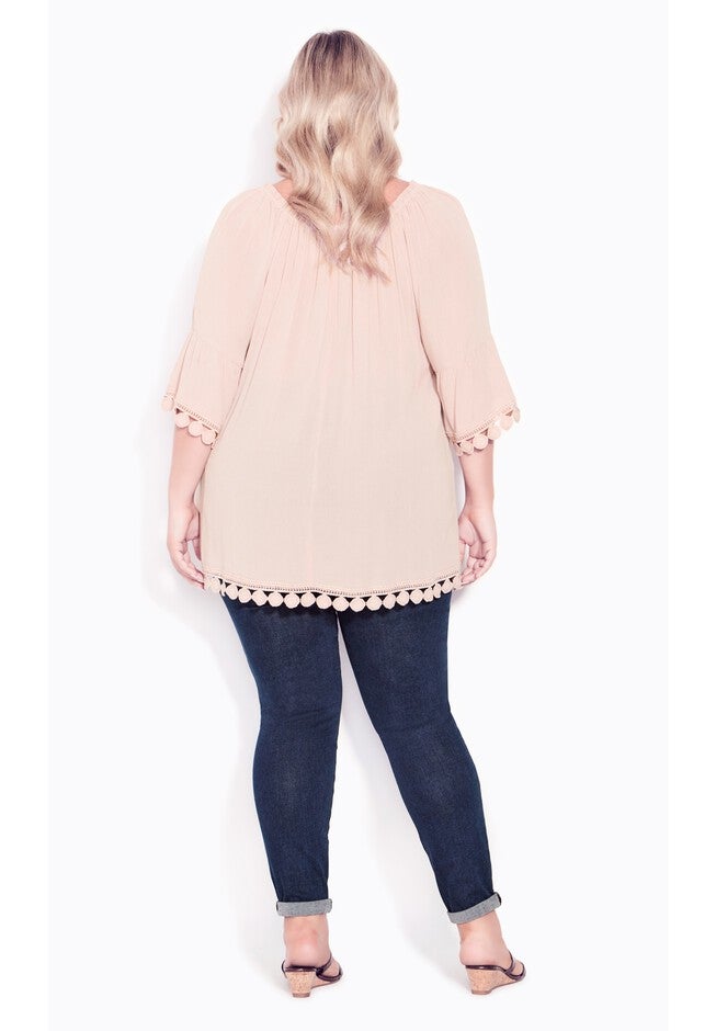 Ember Lace Trim Top, DUSTY MAUVE, alternate image number null