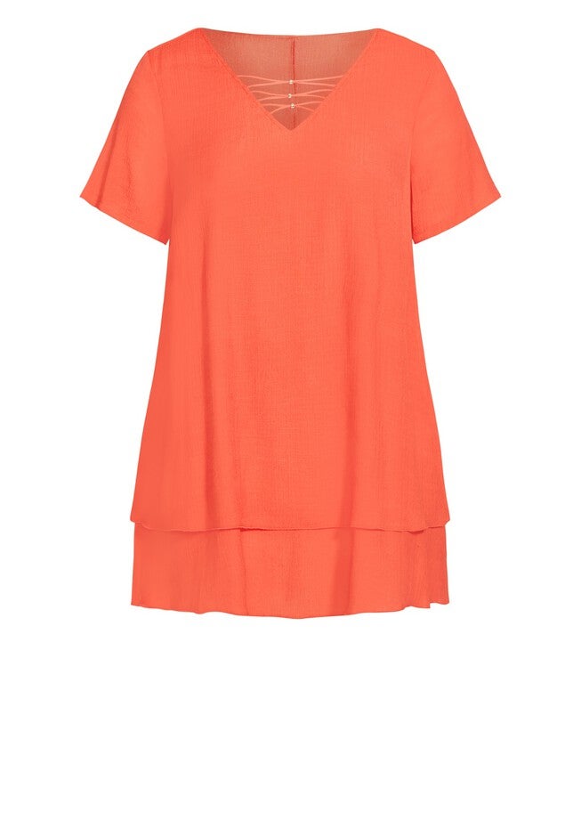 Marion Caged Tunic, TANGERINE, alternate image number 3