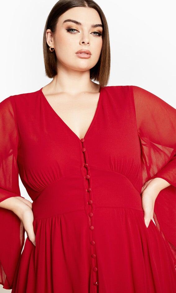 Katalina Maxi Dress - cherry, CHERRY, alternate image number 3