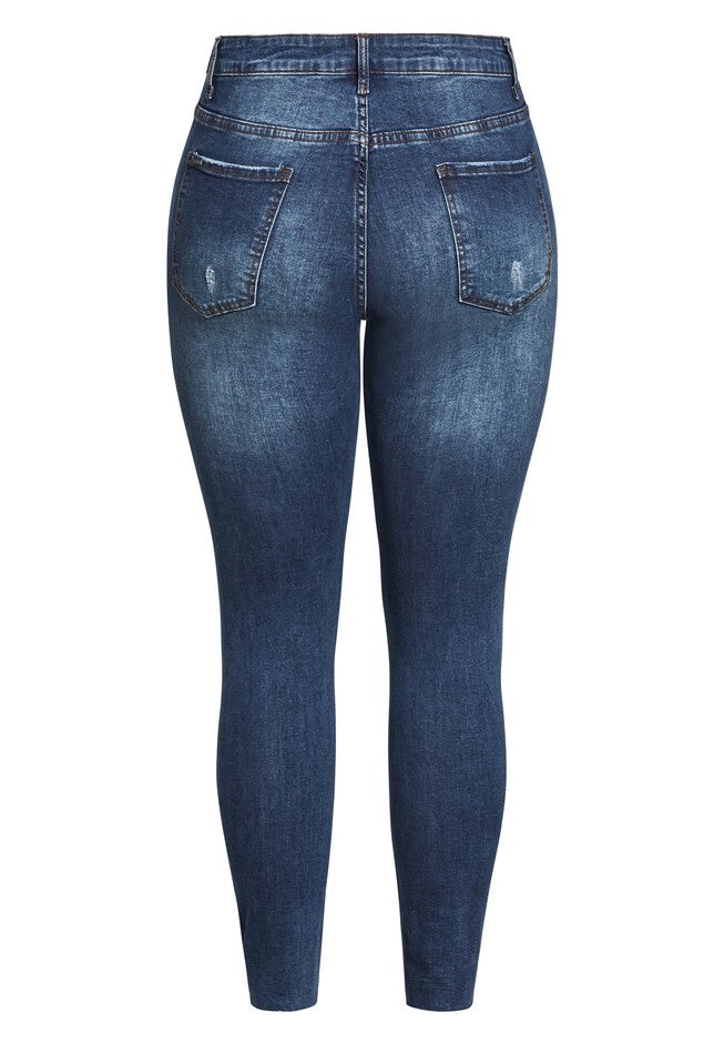 Asha Details Jean - mid denim, BLUE, alternate image number null