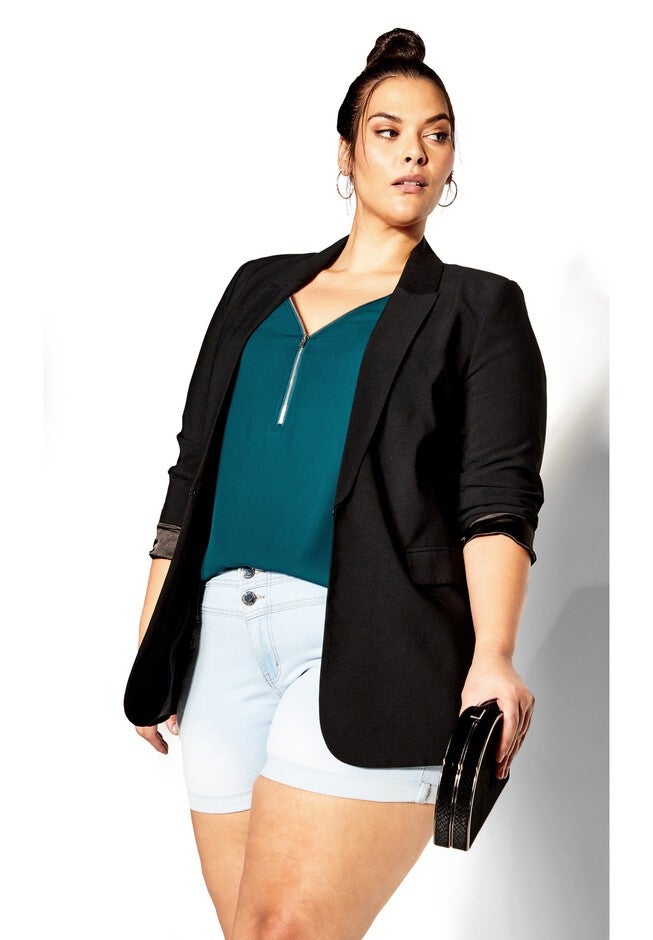 Zip Fling Top - jade, GREEN, alternate image number null