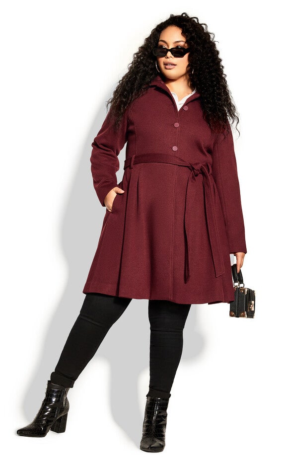 Blushing Belle Coat - port, RED, hi-res image number null