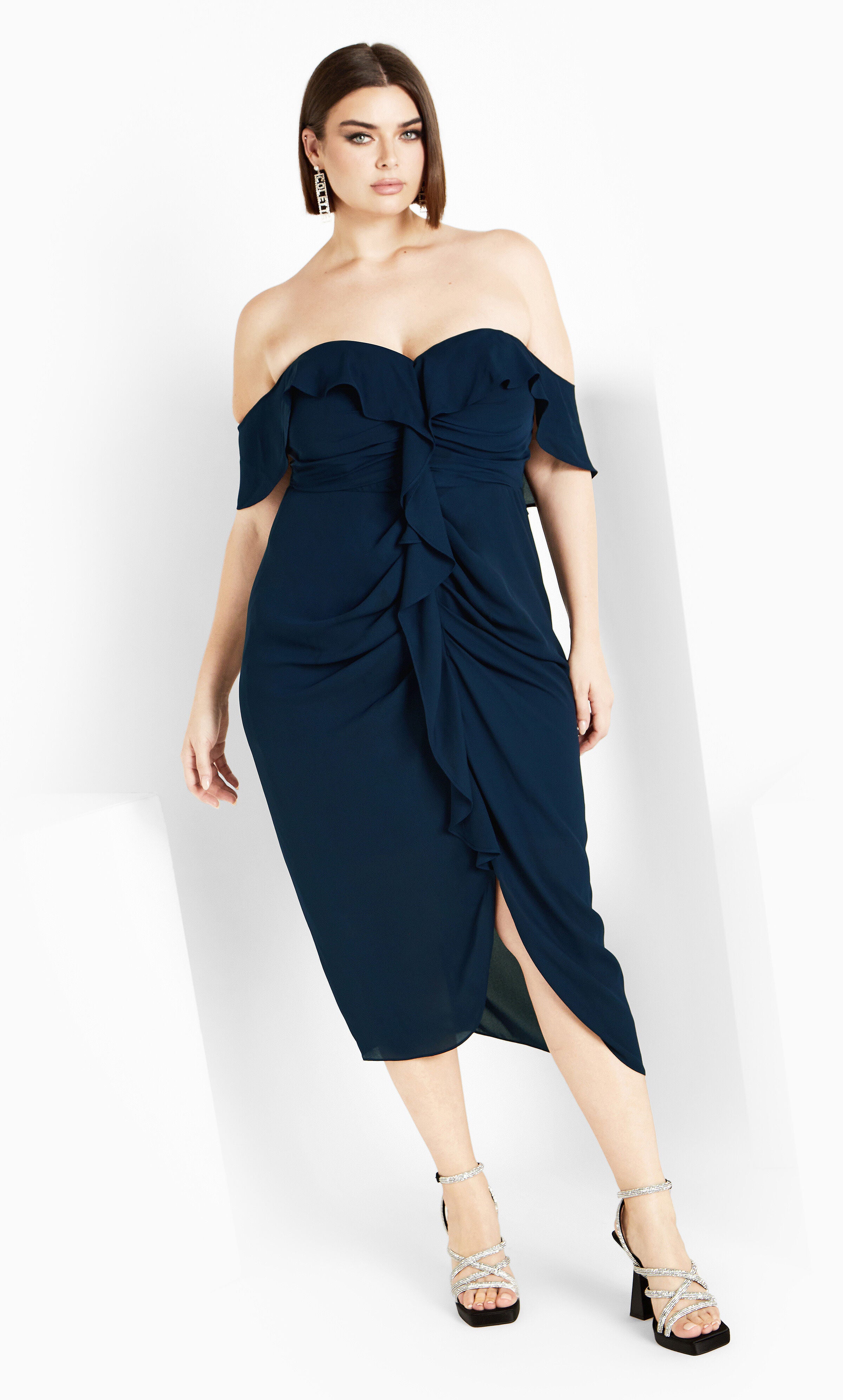 Va Va Voom Dress - navy, BLUE, alternate image number 2