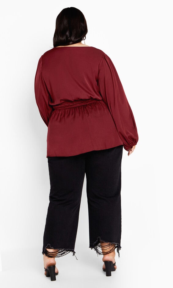 Aubree Shirt - cabernet, RED, alternate image number null