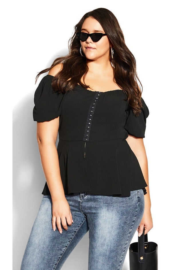 Quirky Top - black, BLACK, hi-res image number 0