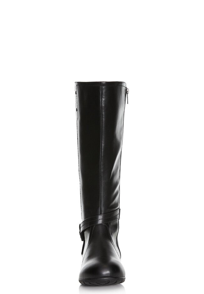Vera Flat Tall Boot, BLACK, alternate image number null