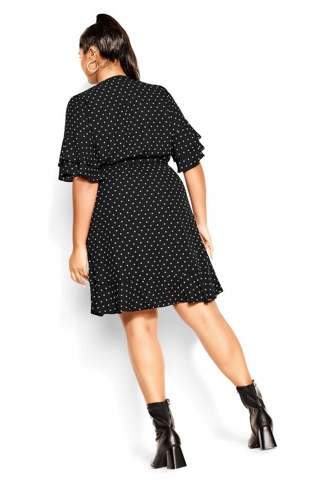 Isabella Print Dress - black, BLACK, alternate image number null
