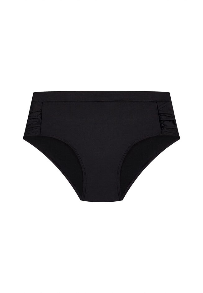 High Waist Swim Brief, BLACK, alternate image number 2
