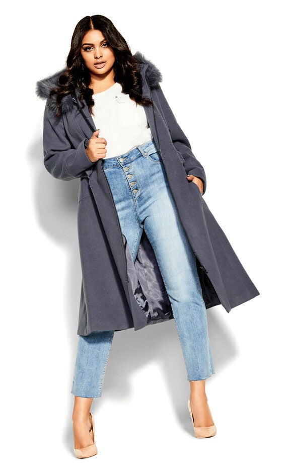 Miss Mysterious Coat - slate, GREY, alternate image number null