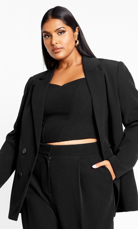 Oversized Alexis Blazer Jacket - black, BLACK, hi-res image number null