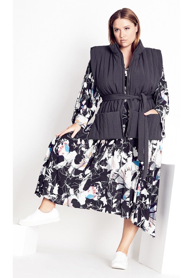 Sleek Tie Vest - steel, GREY, alternate image number 3