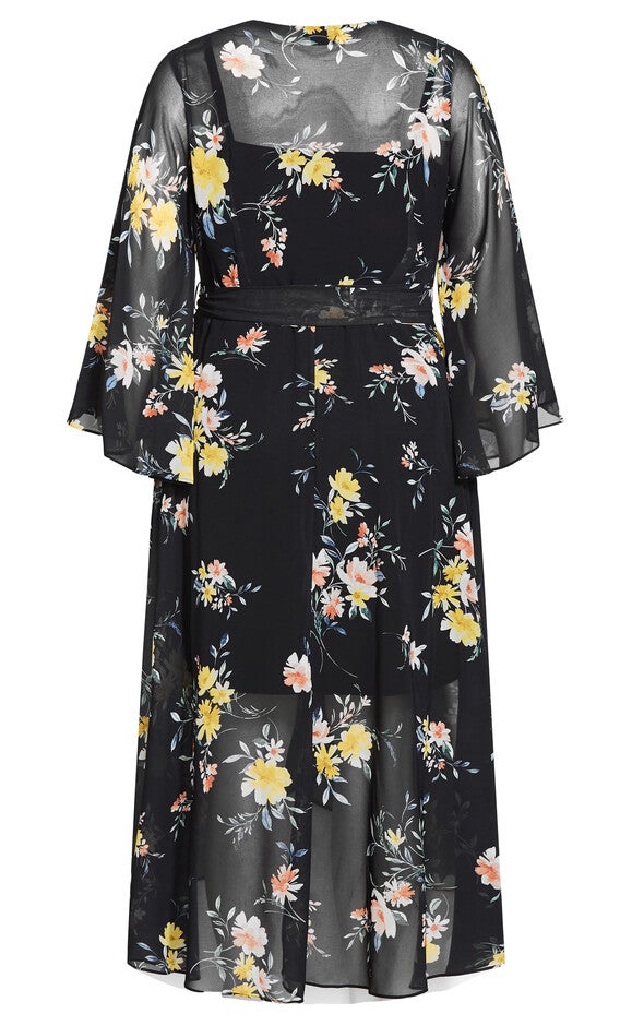 Fleetwood Print Maxi Dress - black, BLACK, alternate image number 5