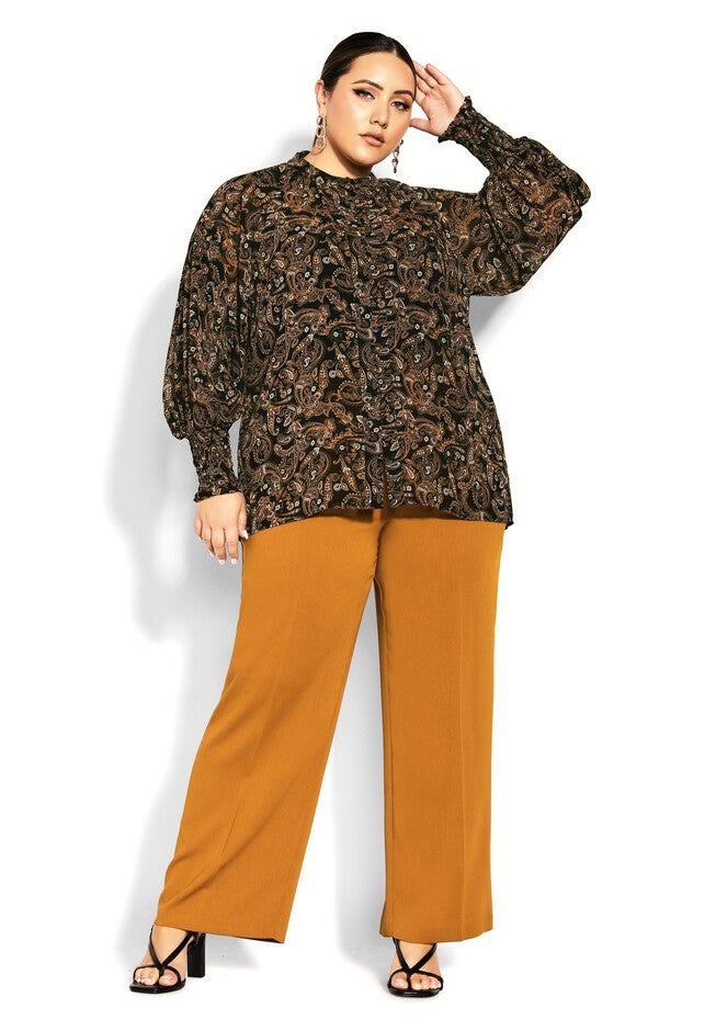 Paisley Top - black, BLACK, alternate image number null