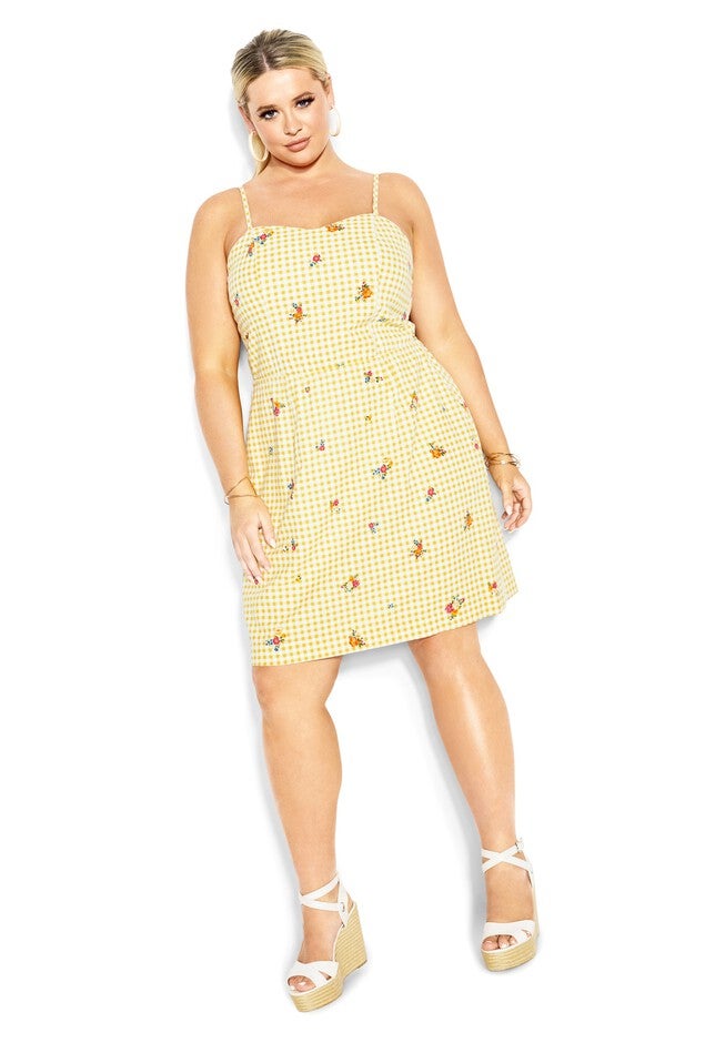 Eleanor Dress - yellow, YELLOW, on-hover image number 1