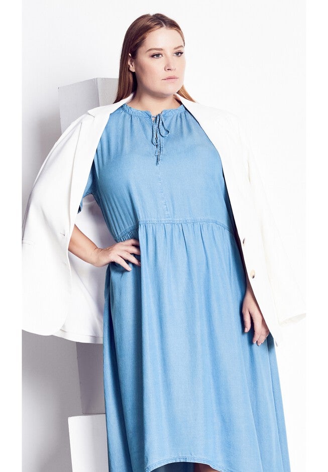 Ruby Maxi Dress - chambray, BLUE, alternate image number 5