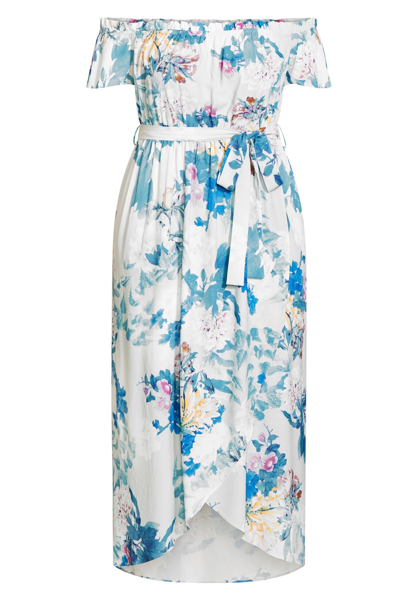 Kiku Floral Maxi Dress - blue | Avenue Kiku Floral Maxi Dress - blue | Avenue
