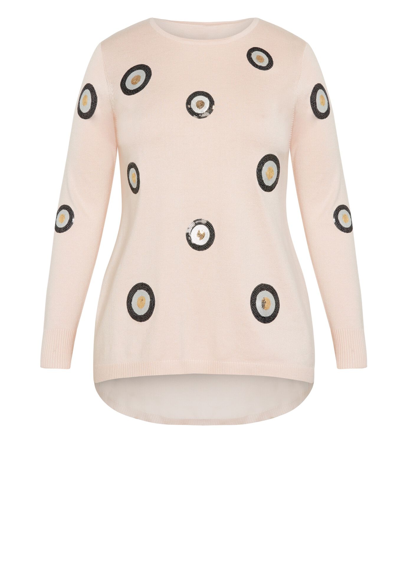 Sequinela Sweater, BLUSH, alternate image number 3