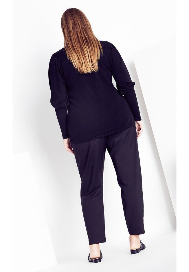 Soft Tie Sweater - black, BLACK, alternate image number 2