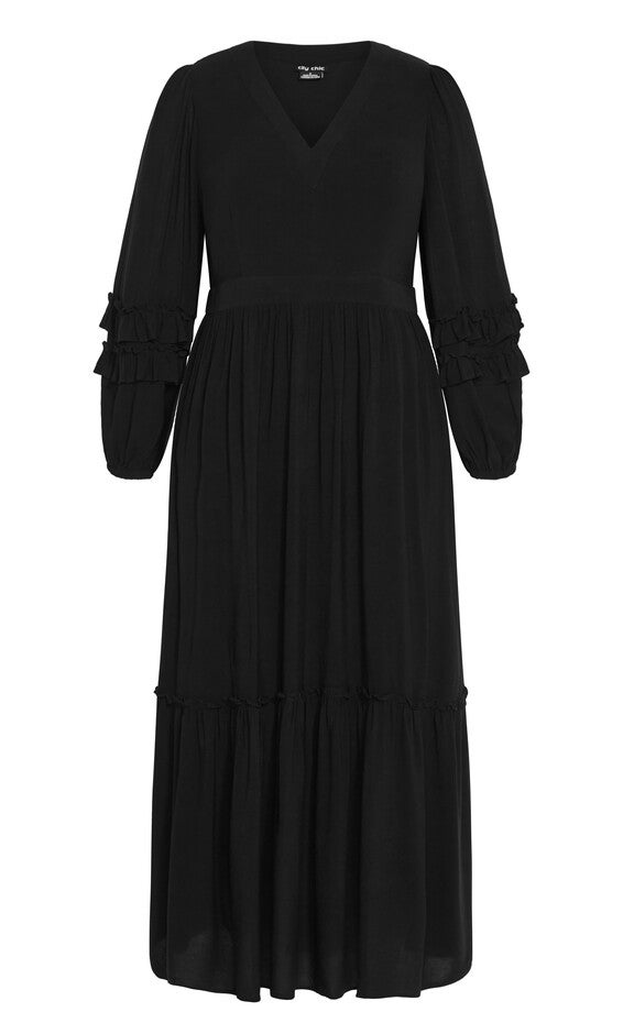 Malia Plain Maxi Dress - black, BLACK, alternate image number null
