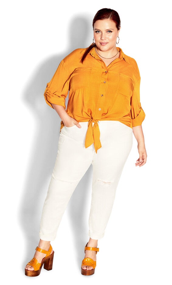 Tropical Tie Top - gold, YELLOW, alternate image number null