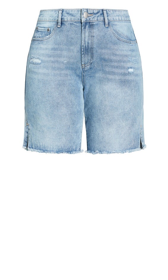 Supa Split Short - light wash, BLUE, alternate image number 3