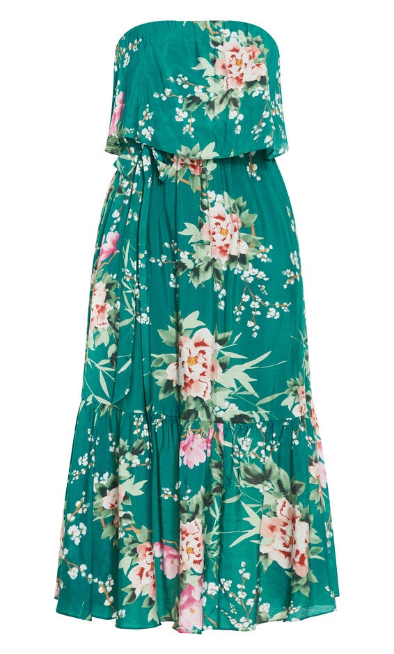 Pia Print Maxi Dress - jade, JADE SWEET BLOSSOM, alternate image number 6