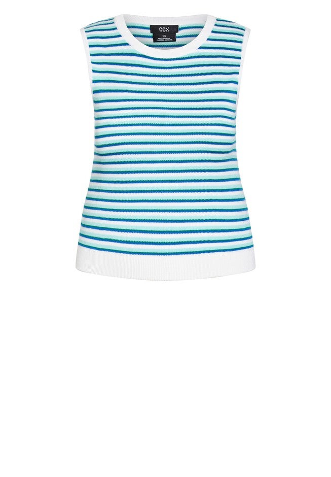 Multi Stripe Tank - blue, BLUE, alternate image number null