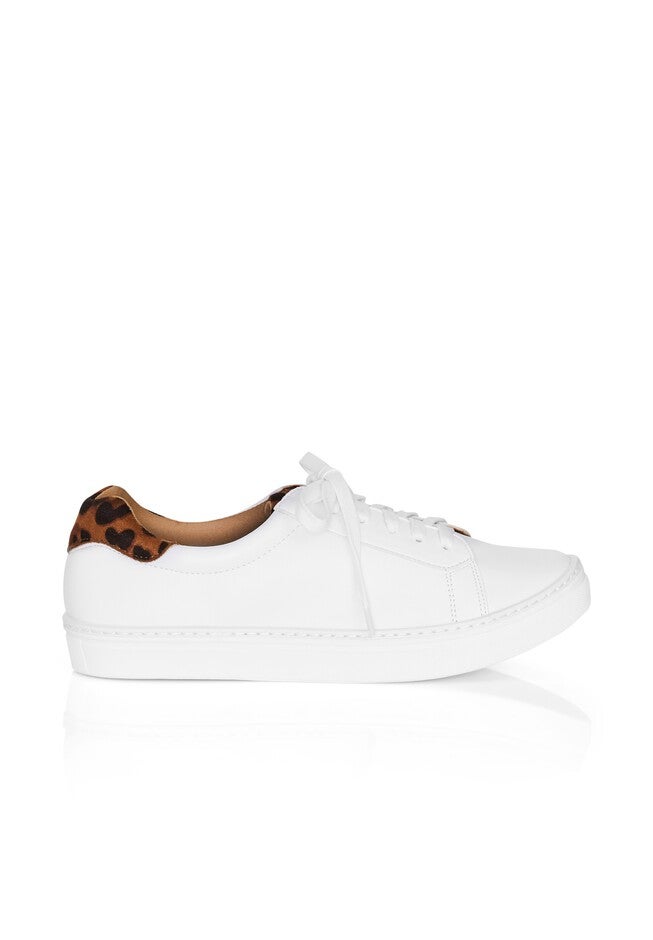 WIDE FIT Carrie Print Sneaker - animal, WHITE, on-hover image number 1