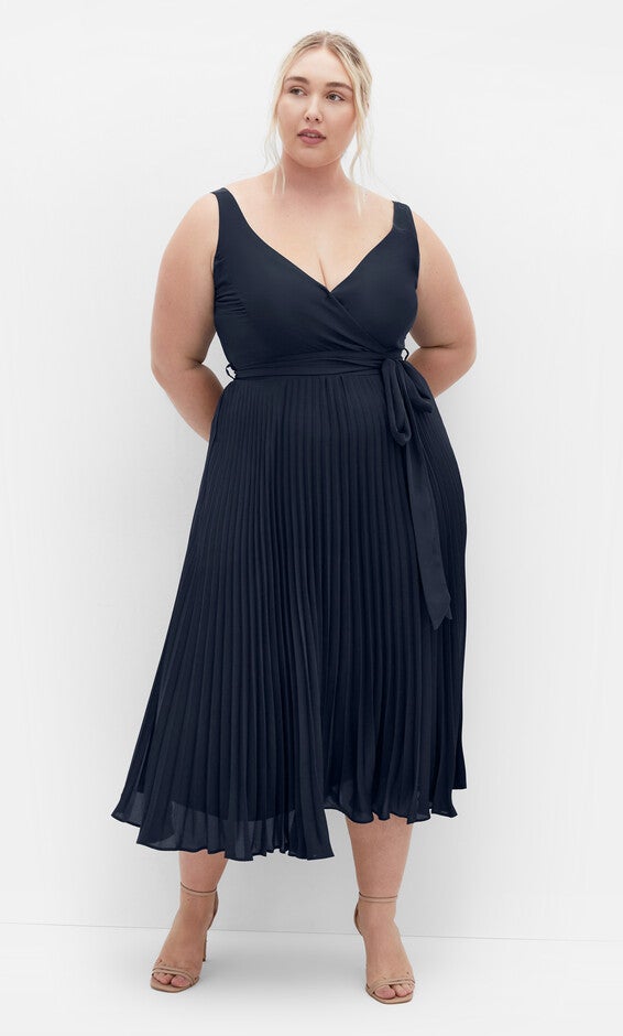 Lilly Dress - navy, BLUE, hi-res image number null