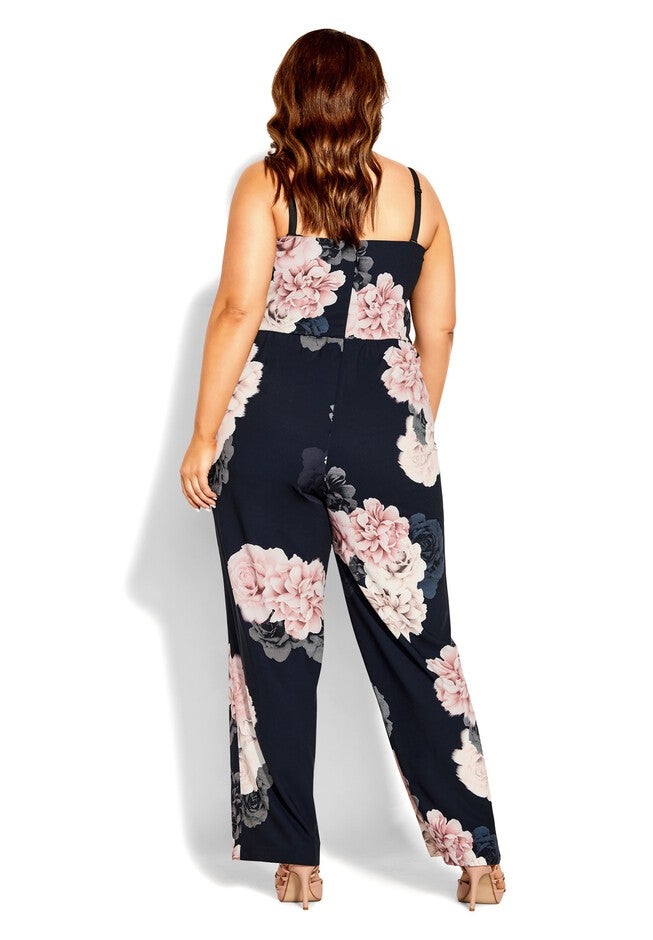 Floral Jumpsuit - navy, BLUE, alternate image number 2