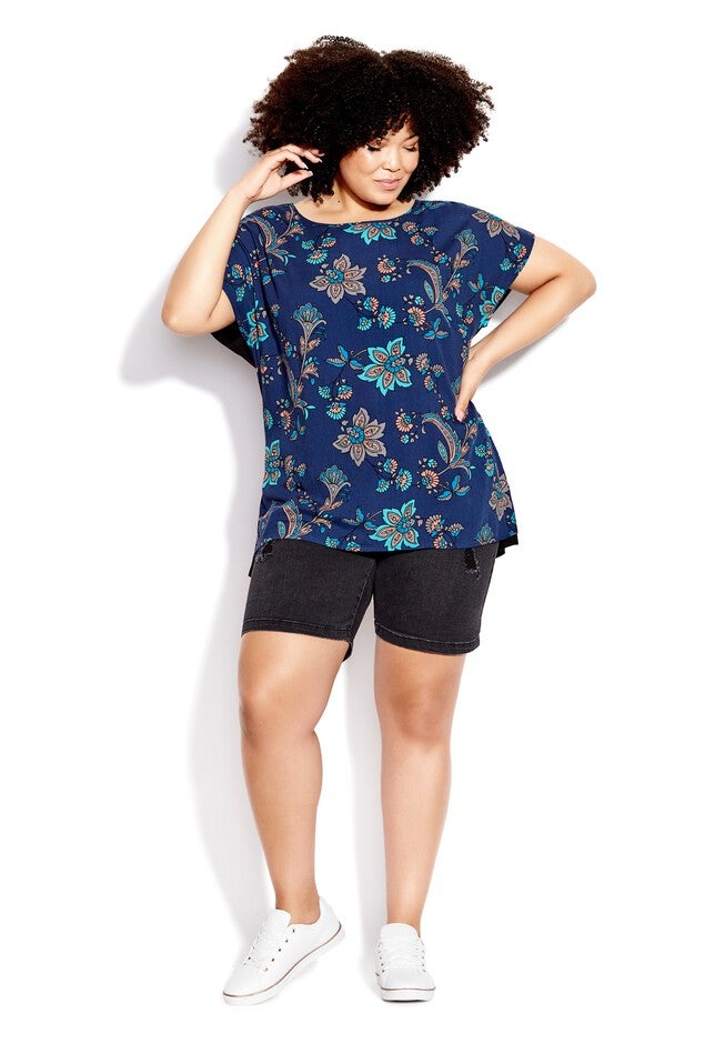 Mixed Media Print Top, JACQUI, alternate image number null