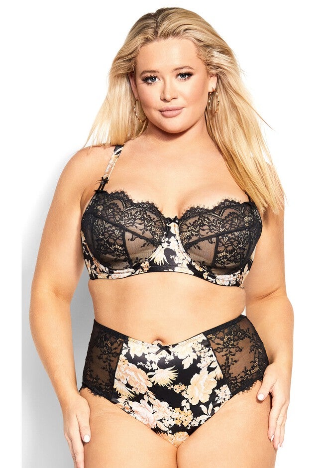 Sienna Underwire Demi Bra - black, BLACK, alternate image number null