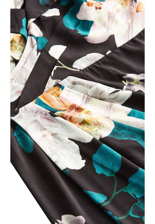 Floral Glow Maxi Dress - black, BLACK, alternate image number null