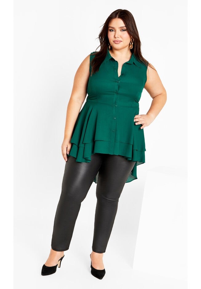 Simple Flutter Shirt - sea green, GREEN, on-hover image number null