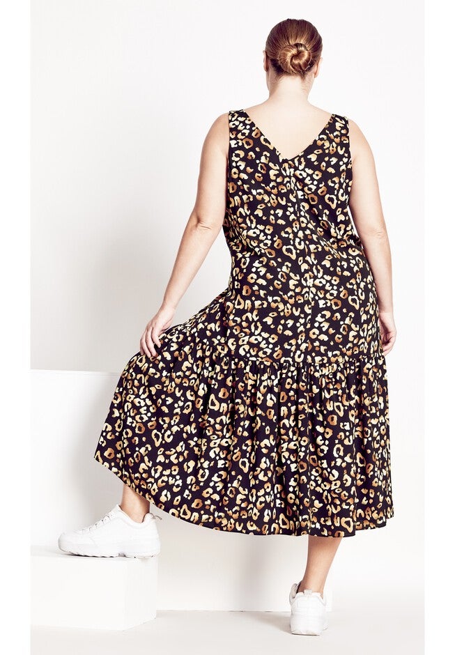 Safari Tier Dress - black, BLACK, alternate image number 4