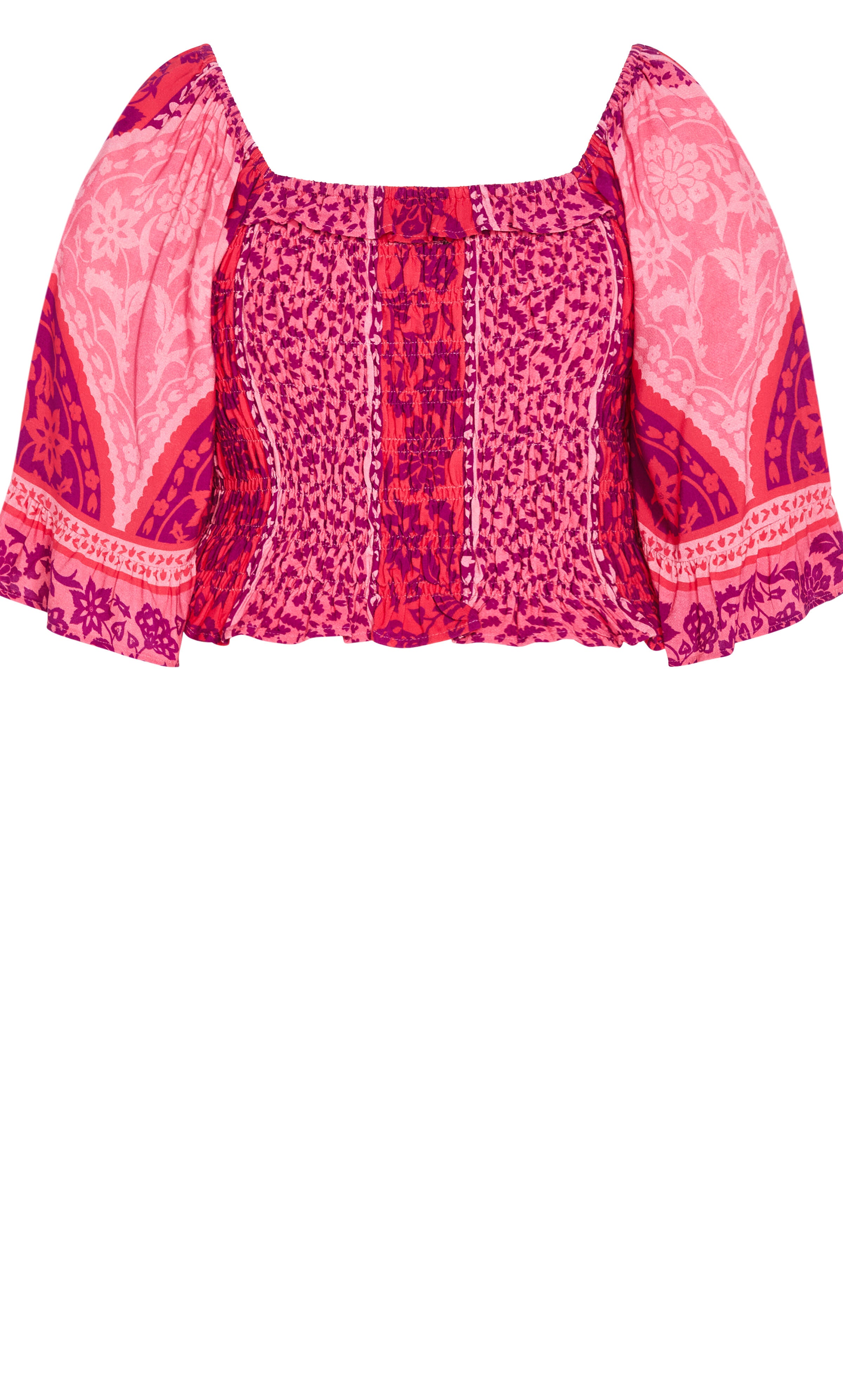 Samara Print Top - magenta, PINK, alternate image number 4