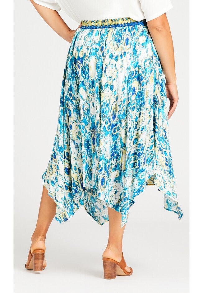 Jess Hanky Hem Skirt, IKAT BORDER, on-hover image number null