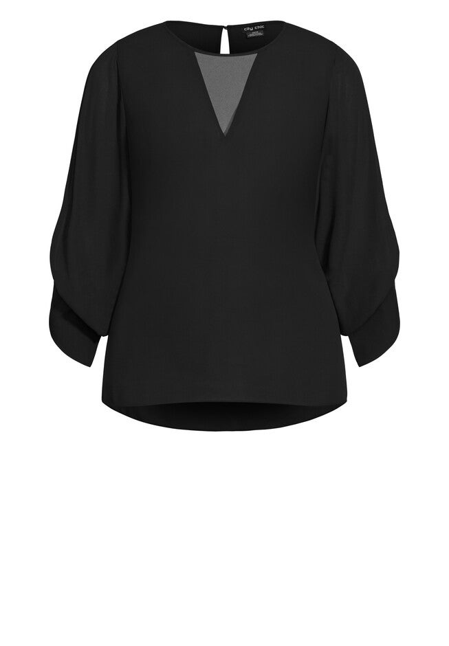 Sexy Peekaboo Shirt - black, BLACK, alternate image number 4